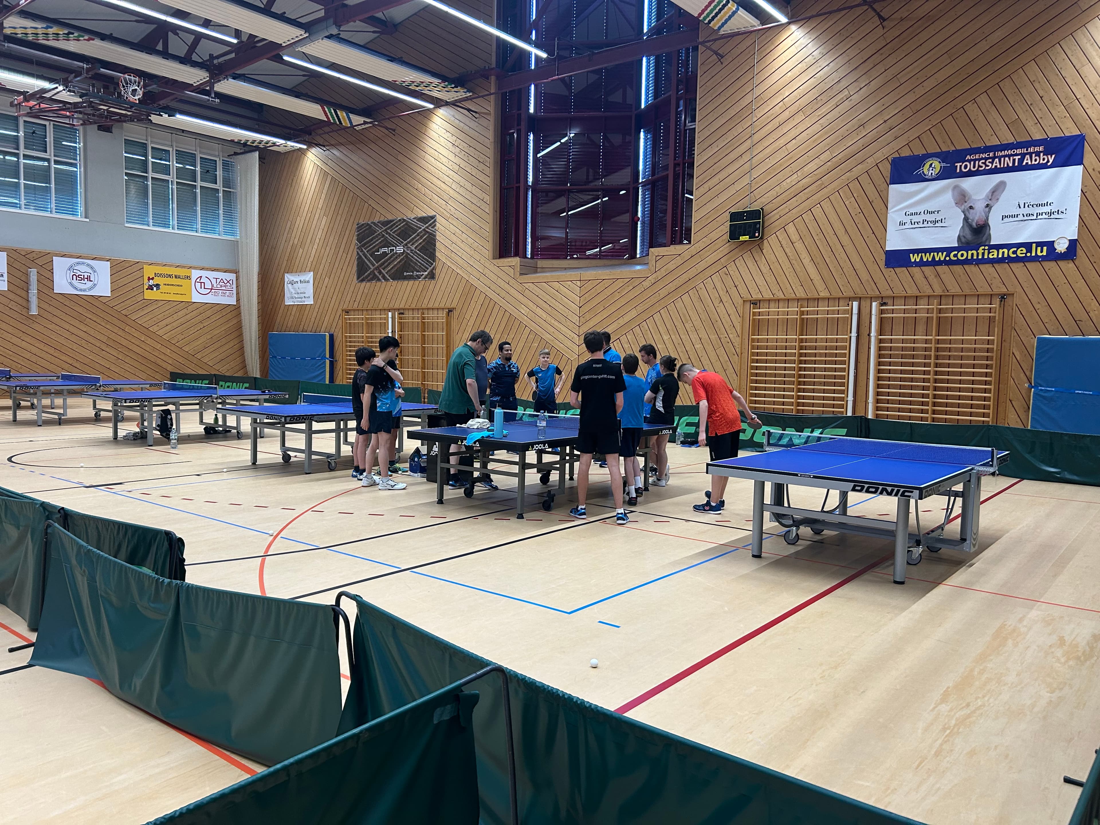 Players during drills at the international training camp